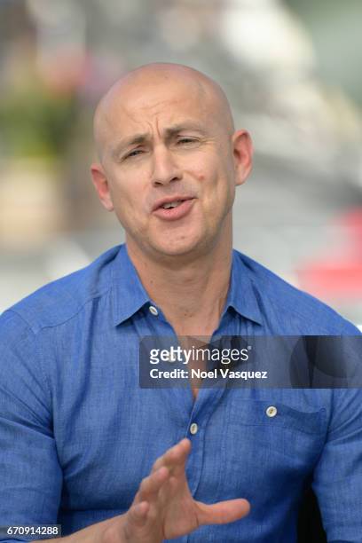 Andy Puddicombe visits "Extra" at Universal Studios Hollywood on April 20, 2017 in Universal City, California.