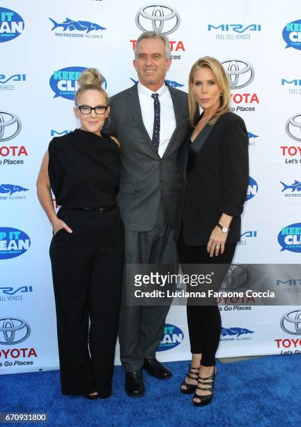 Rachael Harris, Robert F. Kennedy, Jr., and Cheryl Hines attend Keep It Clean Live Comedy Benefit for Waterkeeper Alliance at Avalon Hollywood on...