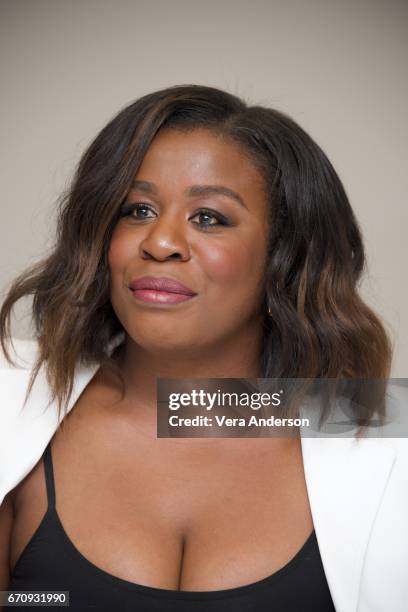 Uzo Aduba at the "Orange Is the New Black" Press Conference at the London Hotel on April 19, 2017 in New York City.