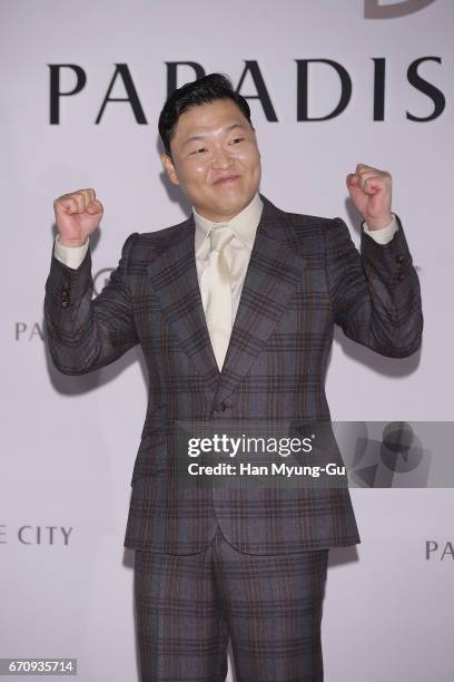 Singer attends the 'PARADISE CITY' Grand Opening on April 20, 2017 in Incheon, South Korea.