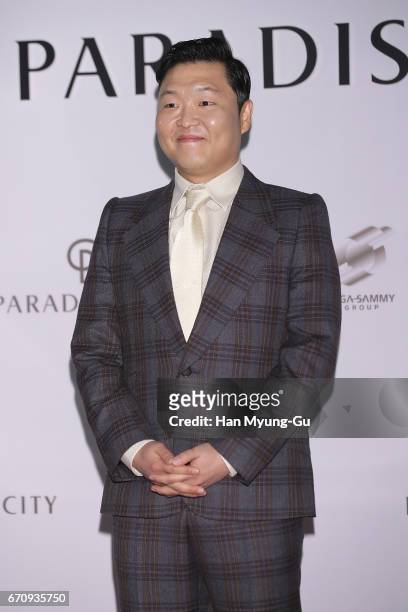 Singer attends the 'PARADISE CITY' Grand Opening on April 20, 2017 in Incheon, South Korea.
