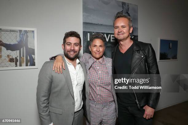 Head of Comedy & Drama at Amazon Joe Lewis, executive producer Jill Soloway and Head of Amazon Studios Roy Price attend the red carpet premiere of...