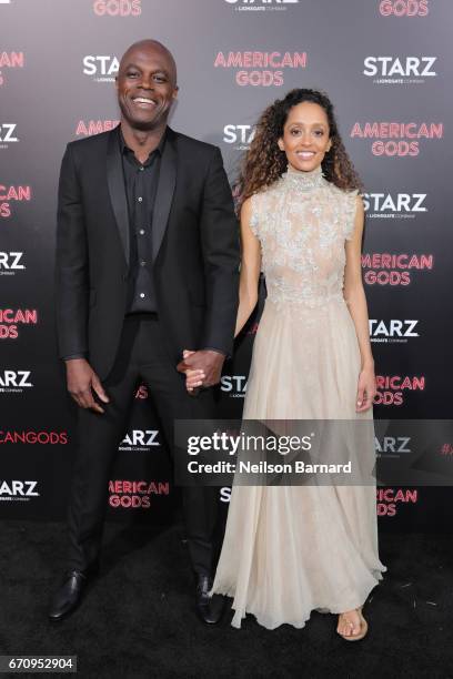 Chris Obi attends the premiere of Starz's "American Gods" at the ArcLight Cinemas Cinerama Dome on April 20, 2017 in Hollywood, California.