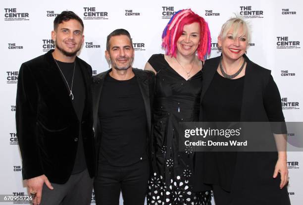 Guest, Marc Jacobs, Lana Wachowski and Karin Winslow arrive for The Center Dinner 2017 to honor Hillary Rodham Clinton and Marc Jacobs at Cipriani...