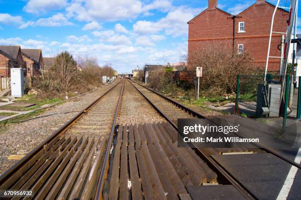 railway lines in spalding. - spalding place bildbanksfoton och bilder