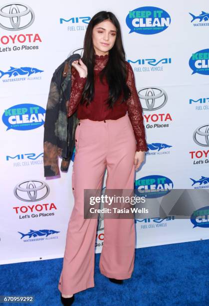 Actress Luna Blaise attends Keep it Clean Live Comedy Benefit for Waterkeeper Alliance at Avalon Hollywood on April 20, 2017 in Los Angeles,...