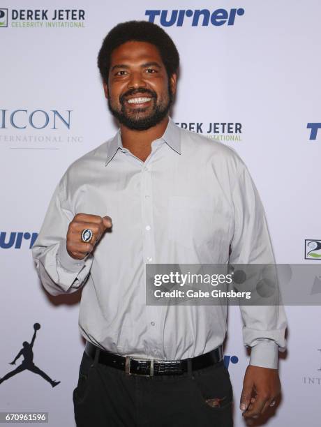 Former NFL player Jonathan Ogden attends the 2017 Derek Jeter Celebrity Invitational gala at the Aria Resort & Casino on April 20, 2017 in Las Vegas,...