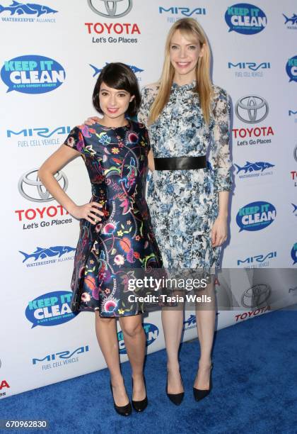 Actors Kate Micucci and Riki Lindhome attend Keep it Clean Live Comedy Benefit for Waterkeeper Alliance at Avalon Hollywood on April 20, 2017 in Los...