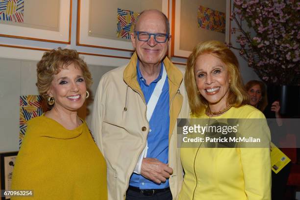 Linda Lewis, Christopher Gates and Susan Silver attend Susan Silver's Memoir Signing Celebration at Michael's on April 20, 2017 in New York City.