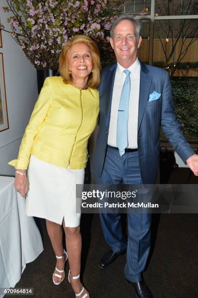 Susan Silver and John LeBoutillier attend Susan Silver's Memoir Signing Celebration at Michael's on April 20, 2017 in New York City.