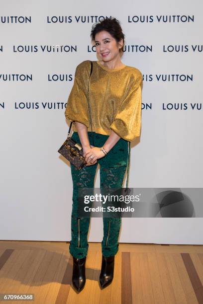 Cherie Chung attends the opening ceremony of Louis Vuitton flagship store on April 20, 2017 in Hong Kong, Hong Kong.