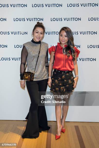 Kaye Dong and Heidi Chan attends the opening ceremony of Louis Vuitton flagship store on April 20, 2017 in Hong Kong, Hong Kong.