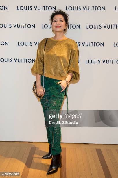 Cherie Chung attends the opening ceremony of Louis Vuitton flagship store on April 20, 2017 in Hong Kong, Hong Kong.