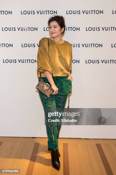 Cherie Chung attends the opening ceremony of Louis Vuitton flagship store on April 20, 2017 in Hong Kong, Hong Kong.