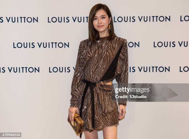 Actress and model Janice Man attends the opening ceremony of Louis Vuitton flagship store on April 20, 2017 in Hong Kong, Hong Kong.