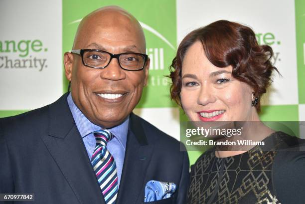 Producer / director / writer Paris Barclay and Liberty Hill Foundation president / CEO Shane Murphy Goldsmith attend the Upton Sinclair Awards at The...