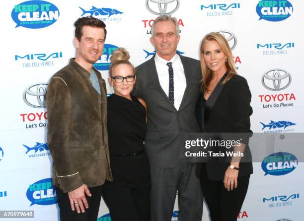 Musician Christian Hebel, actress Rachael Harris, radio host Robert F. Kennedy, Jr. And actress Cheryl Hines attend Keep it Clean Live Comedy Benefit...