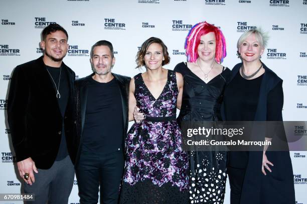 Char DeFrancesco, Marc Jacobs, Glennda Testone, Lana Wachowski attend the The LGBT Community Center Dinner at Cipriani Wall Street on April 20, 2017...