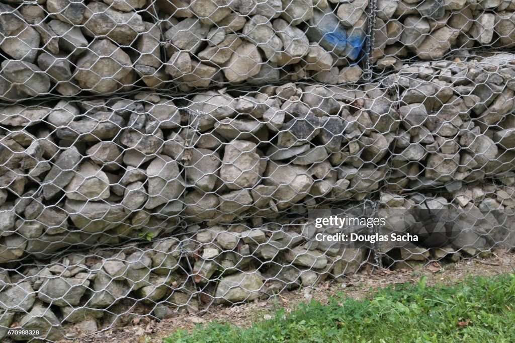 Gambion Wall for erosion control