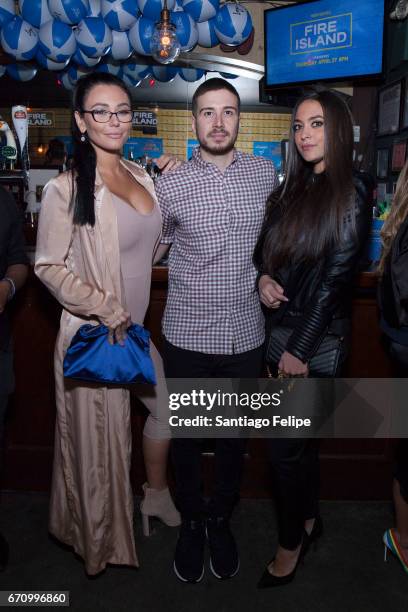 Vinny Guadagnino and Sammi Giancola attend Logo TV Fire Island Premiere Party at Atlas Social Club on April 20, 2017 in New York City.