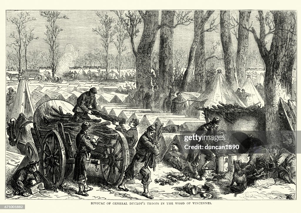 Franco Prussian War - Bivouac of General Ducrot's Troops