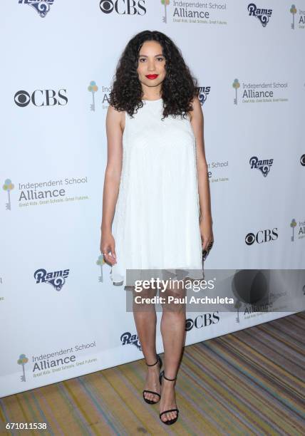 Actress Jurnee Smollett-Bell attends the Independent School Alliance Impact Awards at the Beverly Wilshire Four Seasons Hotel on April 20, 2017 in...