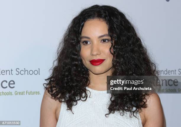 Actress Jurnee Smollett-Bell attends the Independent School Alliance Impact Awards at the Beverly Wilshire Four Seasons Hotel on April 20, 2017 in...