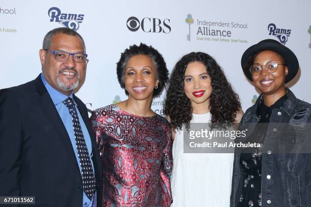 Actor Laurence Fishburne, Entertainment Attorney Nina L. Shaw, Actress Jurnee Smollett-Bell and Writer Misha Green attend the Independent School...