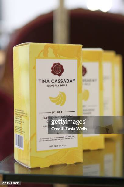 Banana-Banana by Tina Cassaday Beverly Hills products at A Day of IMPRESSIONS with Brands and Influencers at The Artists Project on April 20, 2017 in...