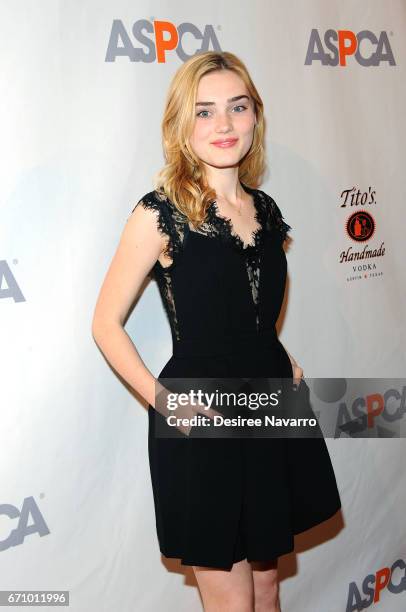 Meg Donnelly attends ASPCA After Dark cocktail party at The Plaza Hotel on April 20, 2017 in New York City.