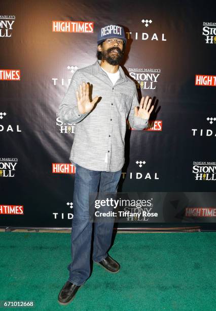 Artist Damian Marley attends the Tidal X: High Times Magazine 4/20 Celebration Hosted By Damien "Jr. Gong" Marley at Boulevard3 on April 20, 2017 in...