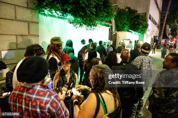 General view of atmosphere at the Tidal X: High Times Magazine 4/20 Celebration Hosted By Damien "Jr. Gong" Marley at Boulevard3 on April 20, 2017 in...