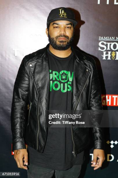 Actor Adrian Dev attends the Tidal X: High Times Magazine 4/20 Celebration Hosted By Damien "Jr. Gong" Marley at Boulevard3 on April 20, 2017 in Los...