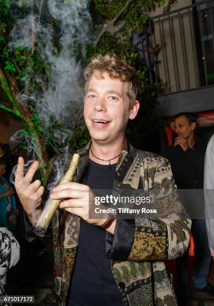 Guest attends attends the Tidal X: High Times Magazine 4/20 Celebration Hosted By Damien "Jr. Gong" Marley at Boulevard3 on April 20, 2017 in Los...