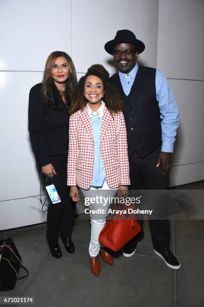Tina Knowles, Lisa Horowitz and Fab 5 Freddy attend the Film Independent at LACMA Special Screening and Q&A of "The Life Of Henrietta Lacks" at Bing...