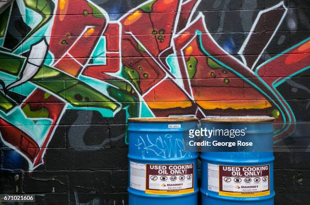 Colorfully weird wall mural adorns the side of a Cesar Chavez Blvd commercial business on April 14 in Austin, Texas. Austin, the State Capital of...
