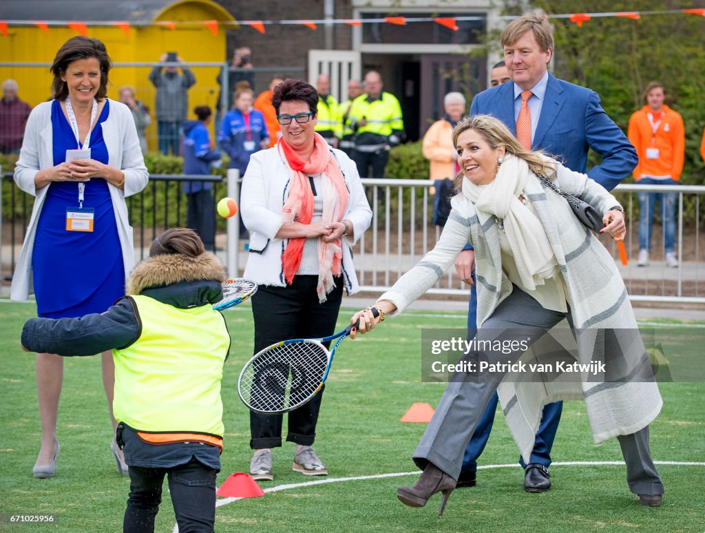 King Willem-Alexander Of The Netherlands and Queen Maxima Netherlands Attend The King's Games In Veghel