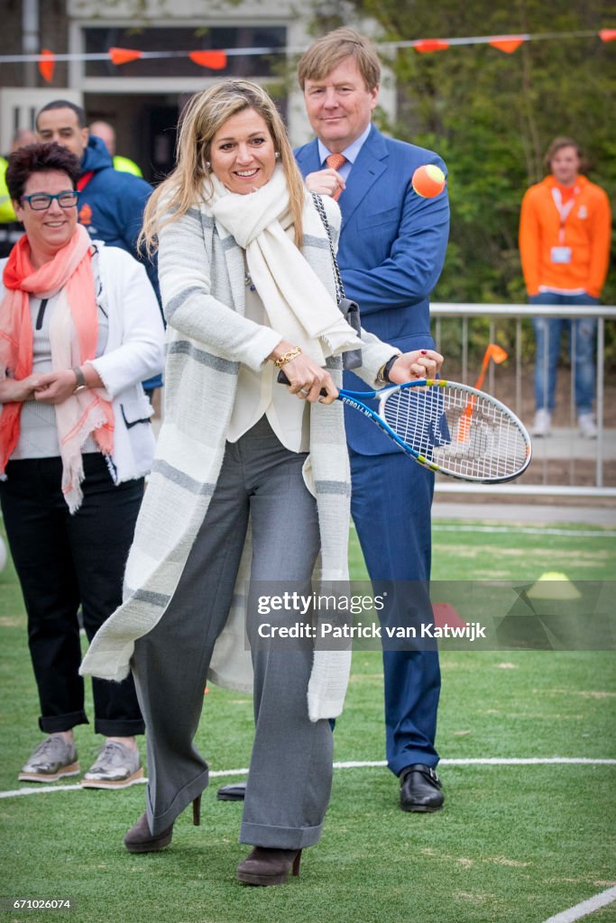 King Willem-Alexander Of The Netherlands and Queen Maxima Netherlands Attend The King's Games In Veghel