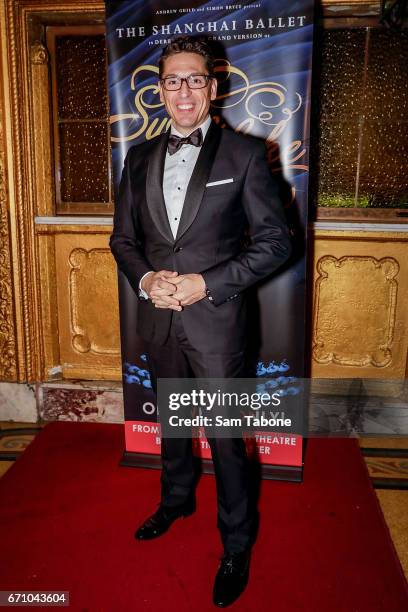 Michael Falzon arrives for opening night of the Shanghai Ballet's production of Swan Lake at Regent Theatre on April 21, 2017 in Melbourne, Australia.