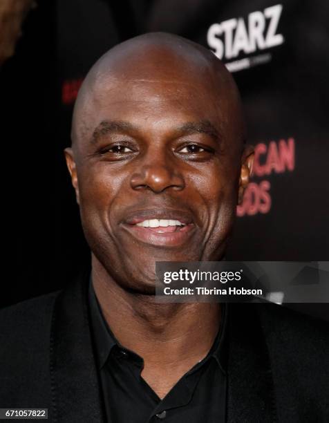 Chris Obi attends the premiere of Starz's 'American Gods' at ArcLight Cinemas Cinerama Dome on April 20, 2017 in Hollywood, California.