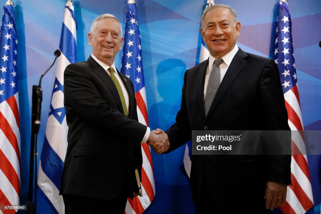Israel's Prime Minister Benjamin Netanyahu Meets U.S. Defense Secretary James Mattis
