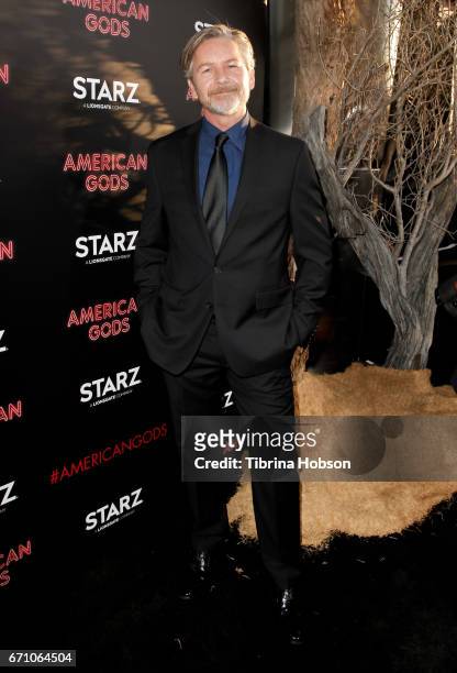 Sean Cameron Michael attends the premiere of Starz's 'American Gods' at ArcLight Cinemas Cinerama Dome on April 20, 2017 in Hollywood, California.