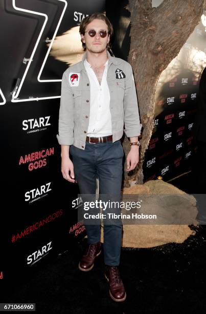 Jacob Collins-Levy attends the premiere of Starz's 'American Gods' at ArcLight Cinemas Cinerama Dome on April 20, 2017 in Hollywood, California.