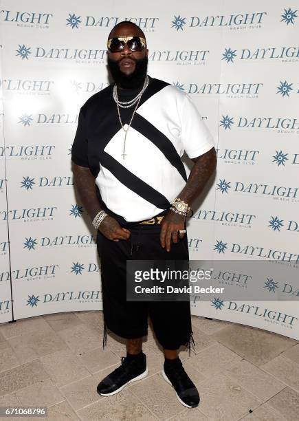 Rapper Rick Ross attends the official Eclipse launch party at Daylight Beach Club at the Mandalay Bay Resort and Casino on April 21, 2017 in Las...