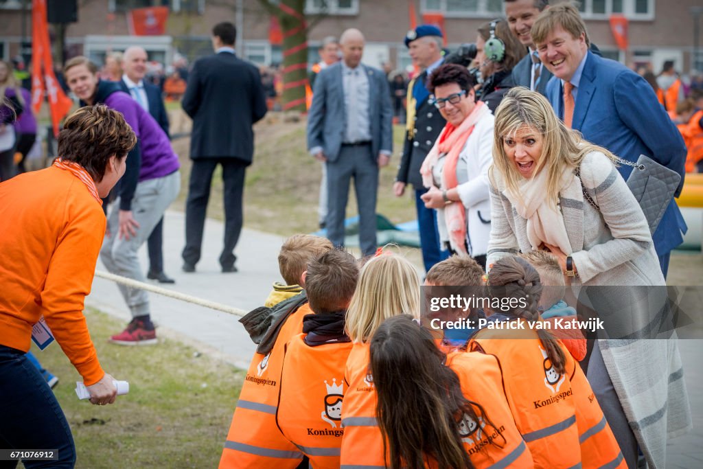 King Willem-Alexander Of The Netherlands and Queen Maxima Netherlands Attend The King's Games In Veghel