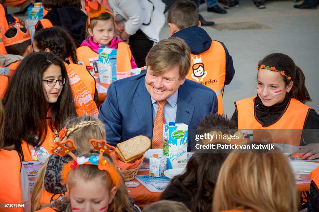 King Willem-Alexander Of The Netherlands and Queen Maxima Netherlands Attend The King's Games In Veghel