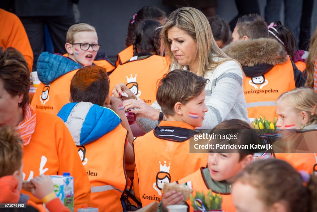 King Willem-Alexander Of The Netherlands and Queen Maxima Netherlands Attend The King's Games In Veghel