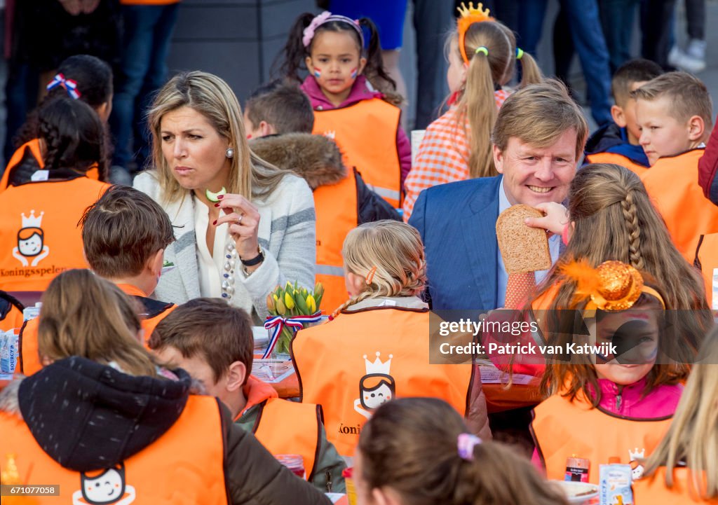 King Willem-Alexander Of The Netherlands and Queen Maxima Netherlands Attend The King's Games In Veghel