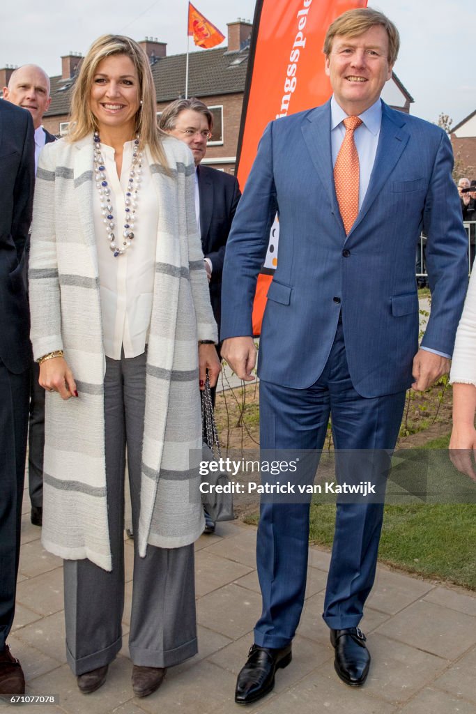 King Willem-Alexander Of The Netherlands and Queen Maxima Netherlands Attend The King's Games In Veghel