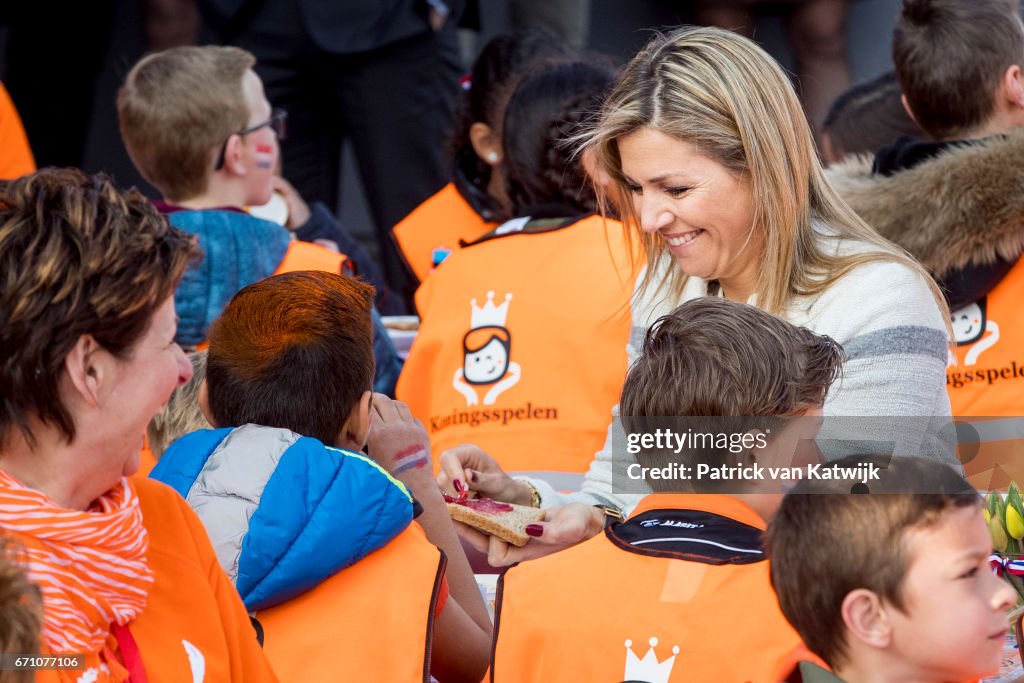 King Willem-Alexander Of The Netherlands and Queen Maxima Netherlands Attend The King's Games In Veghel